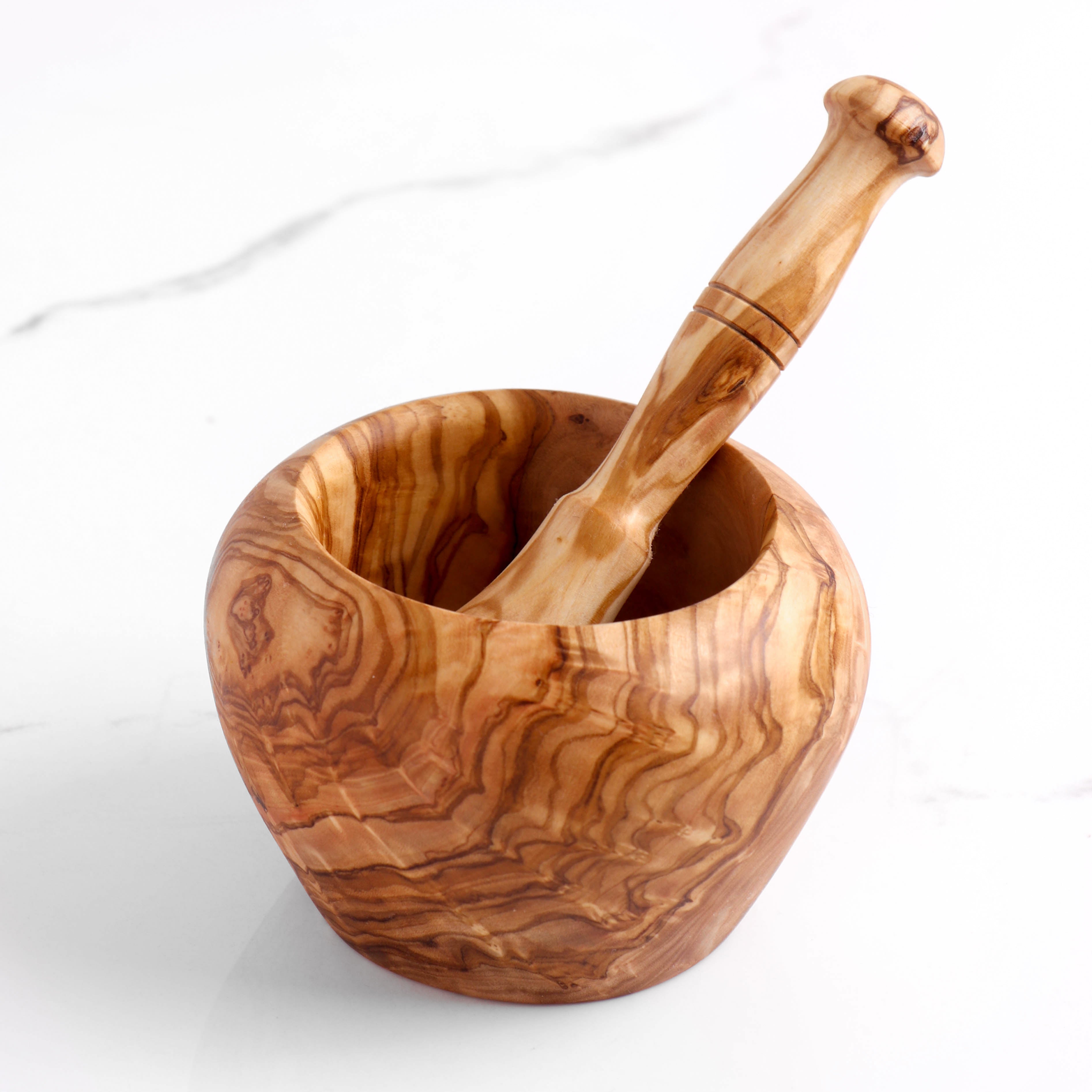 Mortar and Pestle Olive Wood - ArtisRaw
